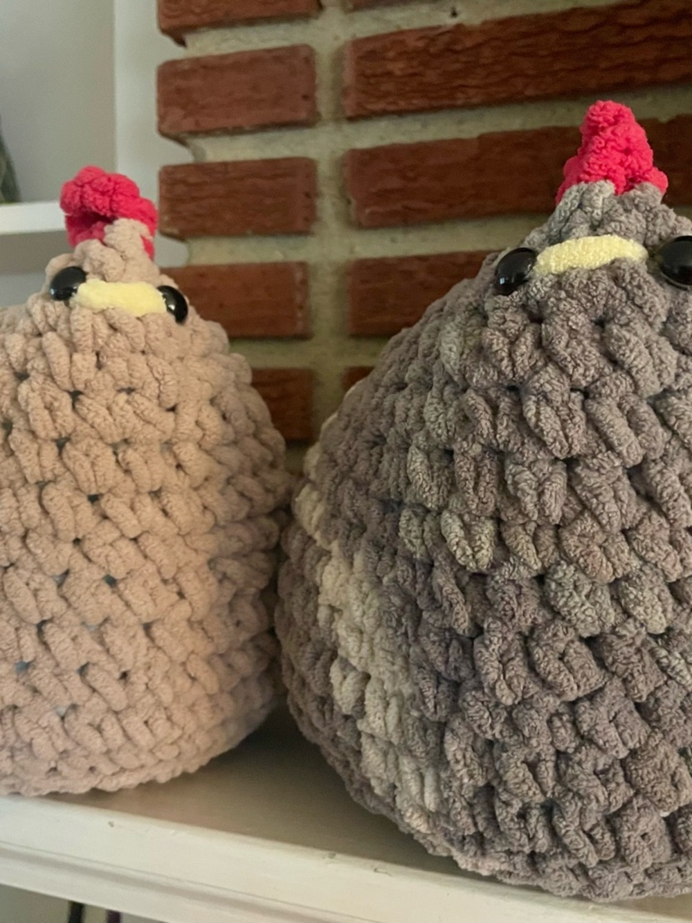 Life-Size Crochet Emotional Support Chicken Plush - Picture 2 of 3